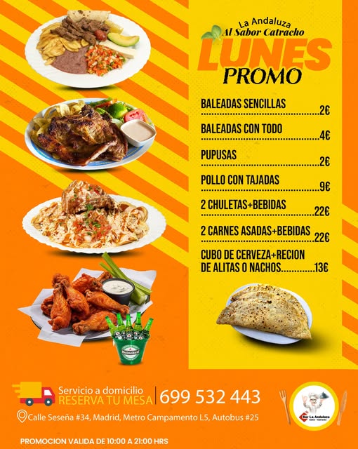 Oferta para los lunes de Restaurante de Bar La Andaluza