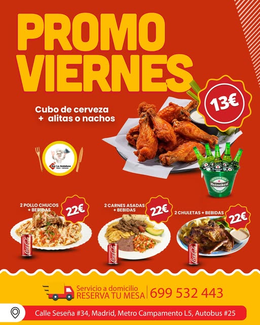 Oferta para los viernes de Restaurante de Bar La Andaluza